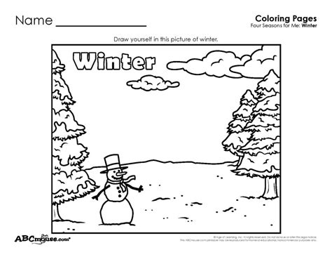 Printable Winter Scenes Coloring Pages