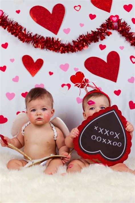 Twin Valentine S Day Photoshoot Valentines Baby Photoshoot Valentine