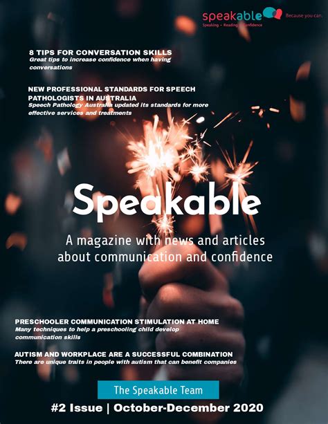 The Second Issue Of Speakable Magazine Is Ready