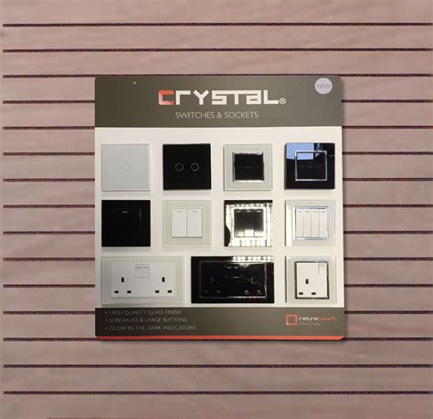 Crystal Slat Wall Display Retrotouch Designer Light Switches And Plug