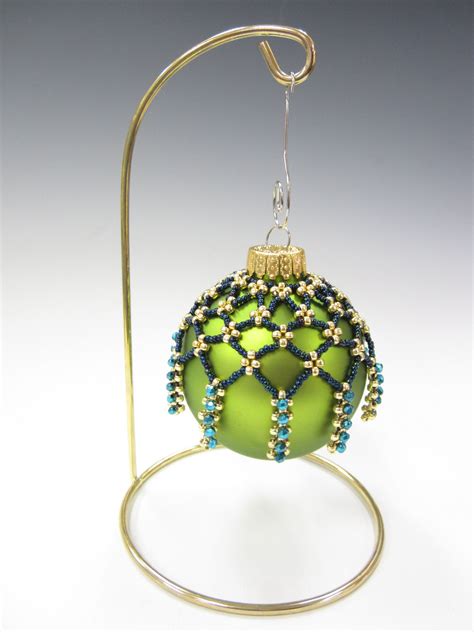 Free Project Starry Night Ornament Cover Beaded Christmas Ornaments