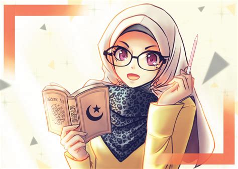 Female Anime Hijab Glasses Wallpapers Wallpaper Cave