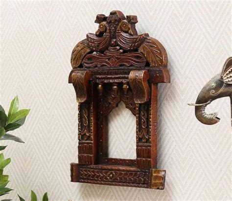 Buy Brown Decorative Engineered Wood Peacock Wall Hanging Jharokha Online In India At Best Price