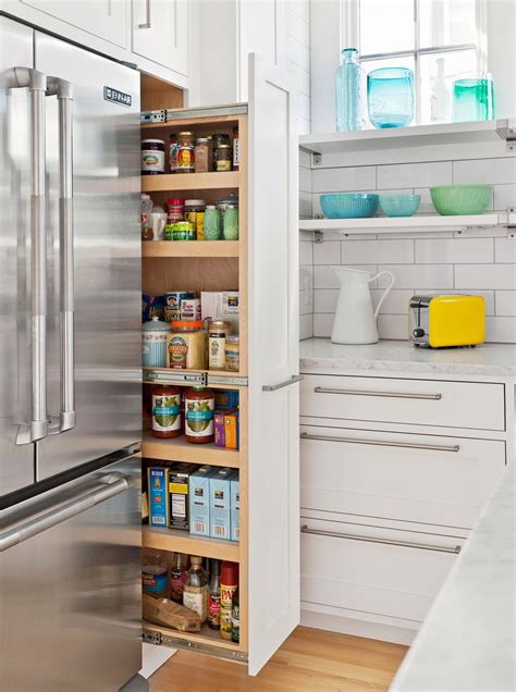 Kitchen Pantry Cabinet With Sliding Shelves