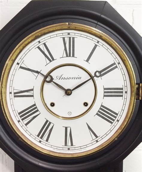 Antique Huge Ansonia Regulator Wall Clock Exibit Collection