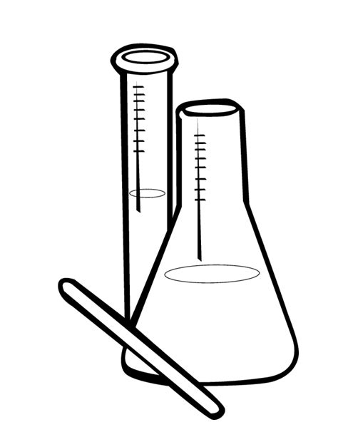 Science Lab Equipment Coloring Pages Clip Art Library