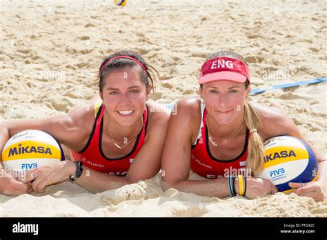 Team England Beach Volleyball Girls Victoria Palmer And Jessica Grimson