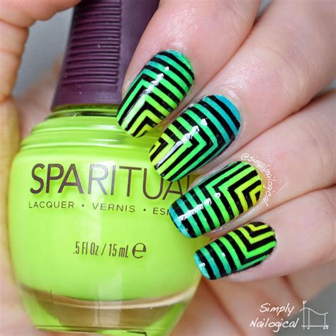Hypnotizing Black And Neon Squares Striping Tape Types Of Nail Polish