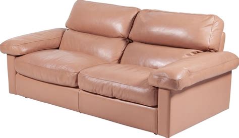 Large Pink Leather Sofa By Tito Agnoli For Poltrona Frau 1970s