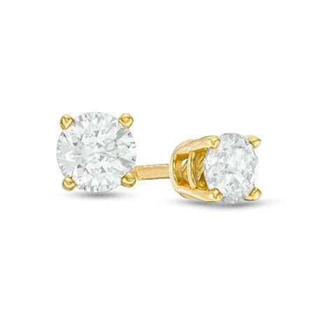 12 Ct Tw Diamond Solitaire Stud Earrings In 14k Gold View All