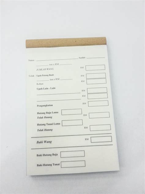 If without any problems, we will send it to print. Johor Bahru Print Bill Book Receipt Book Invoice Book ...
