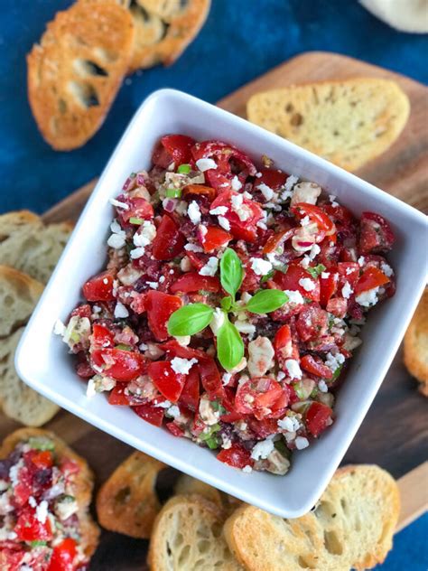 Feta Bruschetta With Cranberries Cookin With Mima