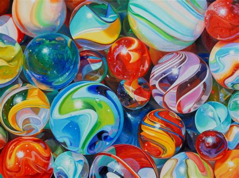 Marbles 27 Oil Painting On Canvas By Pat Bailey Marble Art