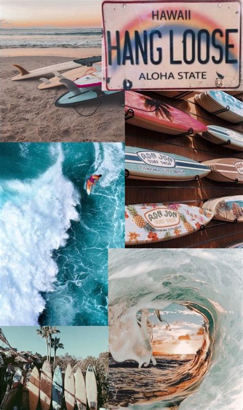 Surf Collage Surfing Wallpaper Beach Wall Collage Iphone Wallpaper