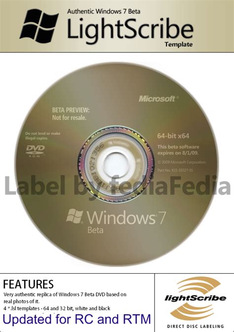 Windows 7 Beta Lightscribe Upd By Fediafedia On Deviantart