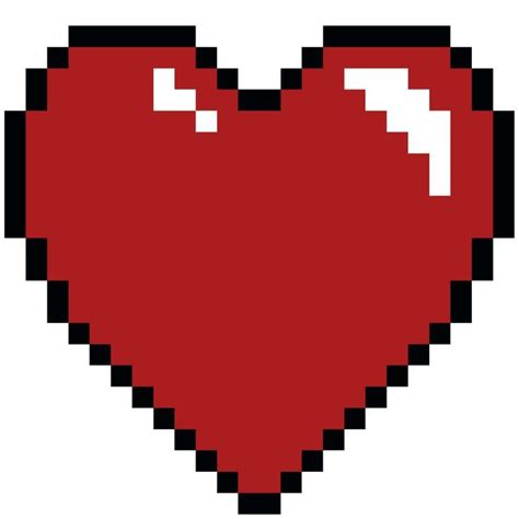 The Pixel Heart Is Red And Black