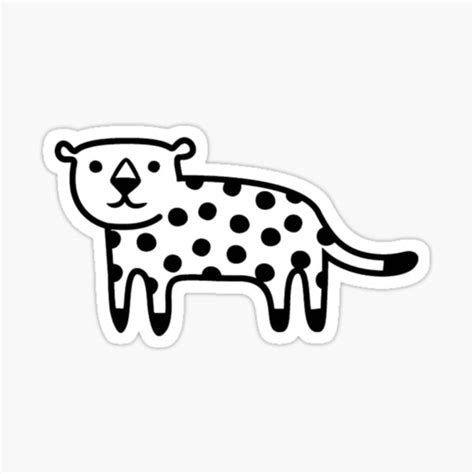 Cartoon Animal Cheetah Sticker For Sale By Anhxuanvb Redbubble