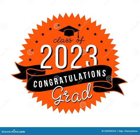 Congratulations Grad Class Of 2023 Vector Lettering For Graduation