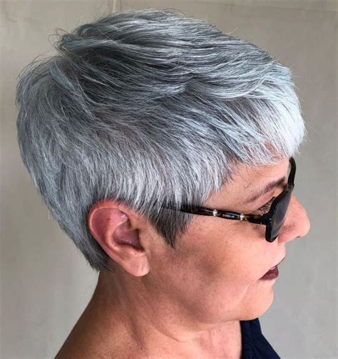 65 Gorgeous Gray Hair Styles In 2020 Short Grey Hair Short Hair