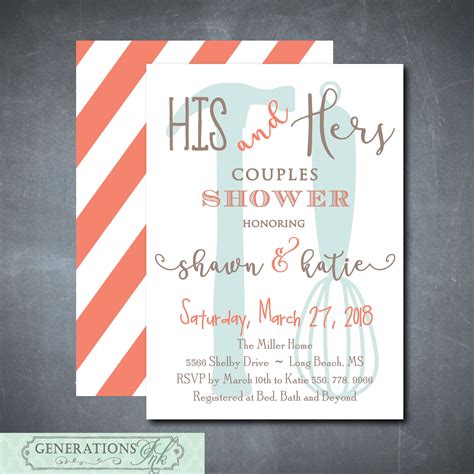 his and hers couples shower invitation his and hers etsy couples wedding shower invitations