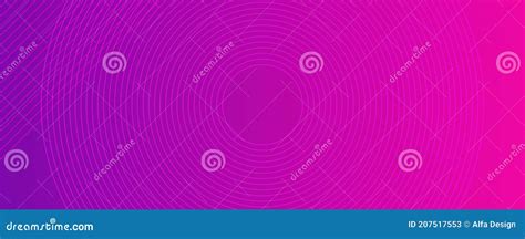 Purple Pink Background With Circle Line Glowing Dots Gradient Style Stock Illustration