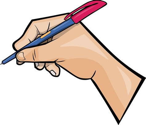 Hand Holding Pencil Clipart Png