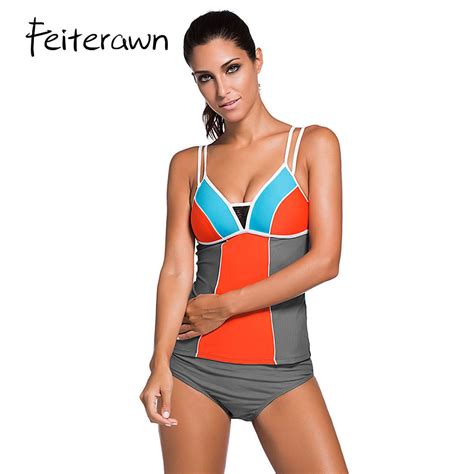 Feiterawn 2018 Women Sexy Beach Swimwear Lace Splice Color Block Two