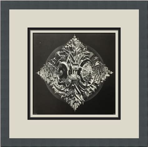 Mc Escher Mc Escher Tetrahedral Planetoid Custom Framed Print Etsy