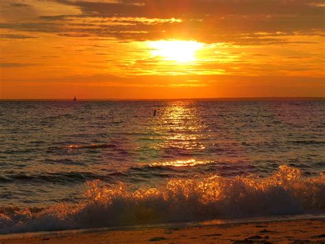 Sunset At Old Silver Beach Falmouth Ma Visitingnewengland