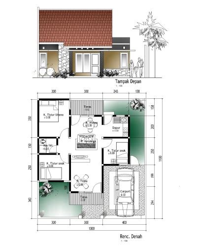 Ide Simpel Denah Rumah Minimalis Lantai