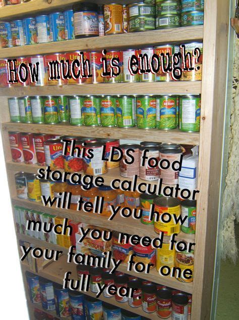 In this plan, you just count the number of jars you have prepared and are ready to go. Online Food Storage Calculating Advice From the LDS Church ...