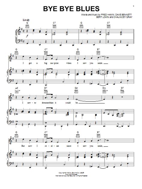 bert kaempfert bye bye blues sheet music pdf notes chords jazz score piano vocal and guitar