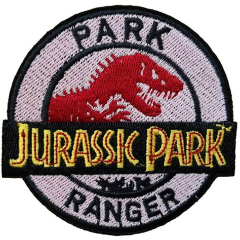 Jurassic Park Movie Logo Ranger Iron On Or Sew On Embroidered Patch Novelty Applique