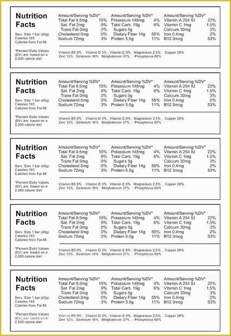 Check and ensure about all the label contents before taking out prints. Blank Nutrition Facts Label Template Word Doc : Nutrition ...