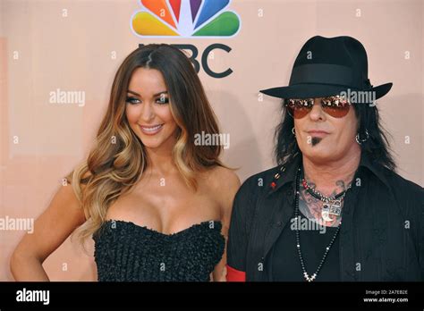 Los Angeles Ca March 29 2015 Nikki Sixx And Courtney Bingham At The 2015 Iheart Radio Music