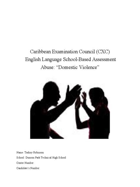 English Language Sba Draft Pdf Violence Domestic Violence