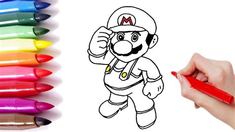 Belajar Menggambar Dan Mewarnai Super Mario Youtube