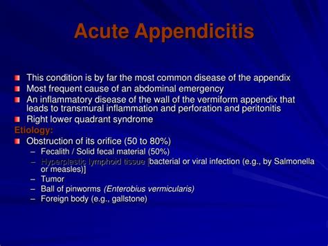 Ppt The Pathology Of Appendix And Peritoneum Powerpoint Presentation