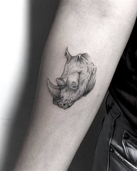 Rhino Tattoo By Zionele Rhino Tattoo Animal Tattoos Tattoo Designs