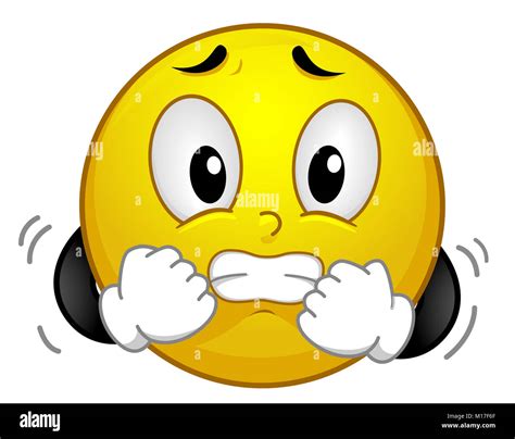 Illustration Dune Peur Smiley Mascot Tremblant Dans La Peur Photo