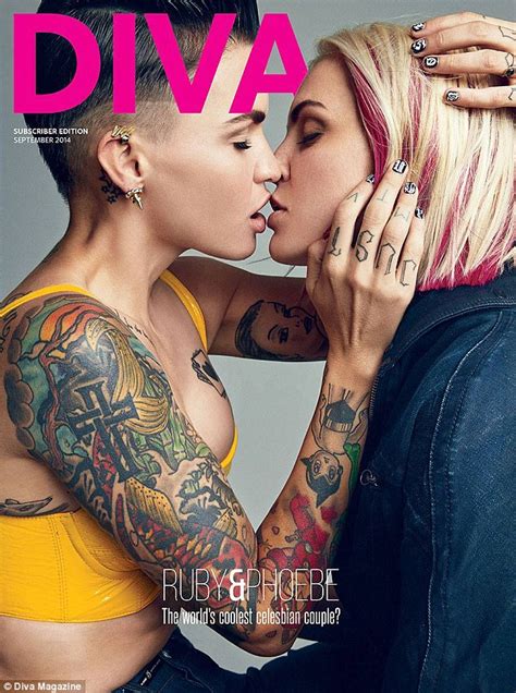 Pucker Up Ruby Rose And Phoebe Dahl Heat Up Newsstands As They Lock