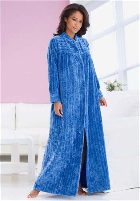 Only Necessities Plus Size Ribbed Chenille Robe By Comfort Choice Plus Size Modest Fashion