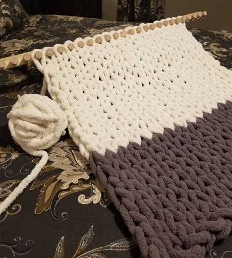 Loom Knit Garter Stitch Baby Blanket 51 Off