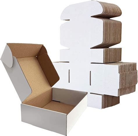 rlavbl 7x5x2 inches shipping boxes set of 25 white small corrugated cardboard box