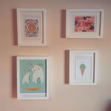 Postcards And Print I Found For Teddy Room And Framed In Ikea Frames
