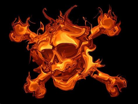 75 Skull On Fire Wallpapers On Wallpapersafari