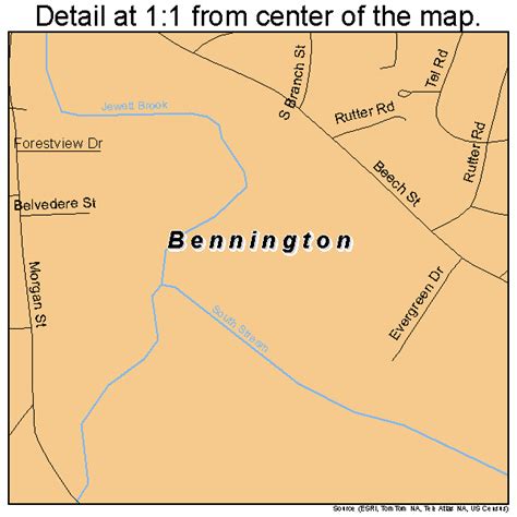Bennington Vermont Street Map 5004750