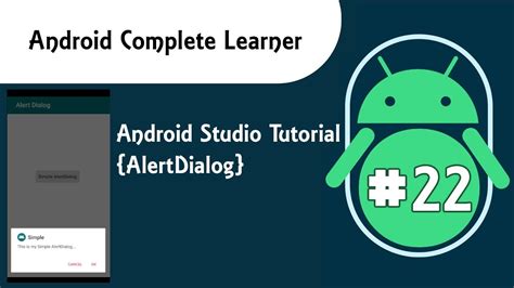 Android Studio Tutorial Alertdialog 22 Youtube
