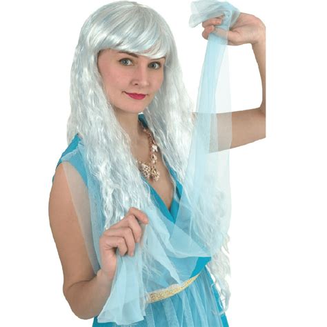 Light Blue And White Mermaid Halloween Wig Costume Accessory One Size