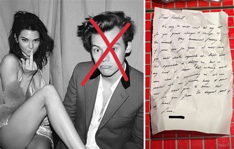 Kendall jenner and harry styles have figured out a way to make social distancing work for them. Fans think Harry Styles wrote Kendall Jenner a love letter ...